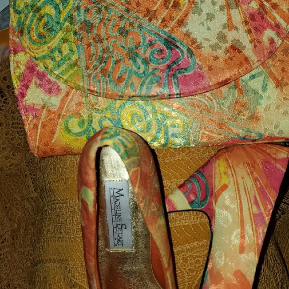 RARE Vtg Madeline Stuart Heels w Shoulder Bag NEW
